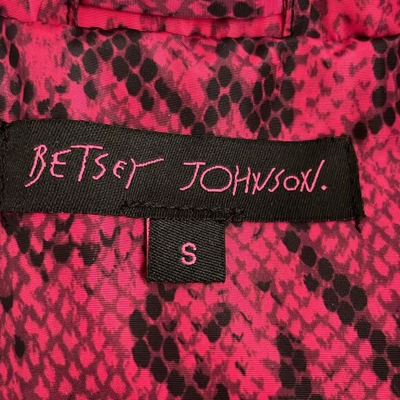 Betsey Johnson Snake Print Quilted Puffer Coat size S - Picture 7 of 8